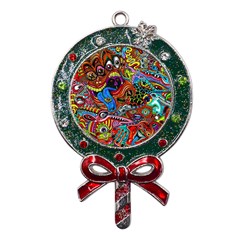 Art Color Dark Detail Monsters Psychedelic Metal X mas Lollipop With Crystal Ornament by Ket1n9