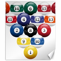 Racked Billiard Pool Balls Canvas 20  x 24 