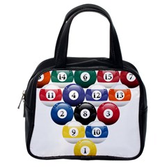 Racked Billiard Pool Balls Classic Handbag (One Side)