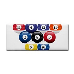 Racked Billiard Pool Balls Hand Towel