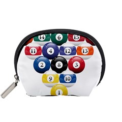 Racked Billiard Pool Balls Accessory Pouch (Small)