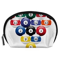 Racked Billiard Pool Balls Accessory Pouch (Large)