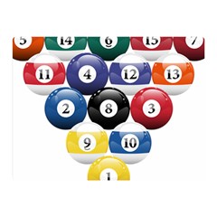 Racked Billiard Pool Balls Two Sides Premium Plush Fleece Blanket (Mini)