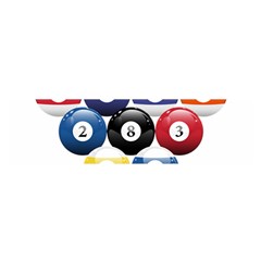 Racked Billiard Pool Balls Oblong Satin Scarf (16  x 60 )