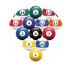 Racked Billiard Pool Balls Mini Round Pill Box