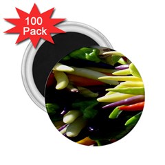 Bright Peppers 2 25  Magnets (100 Pack)  by Ket1n9