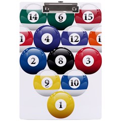 Racked Billiard Pool Balls A4 Acrylic Clipboard