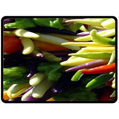 Bright Peppers Fleece Blanket (large) by Ket1n9