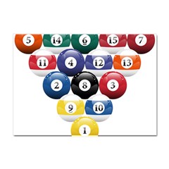 Racked Billiard Pool Balls Crystal Sticker (A4)