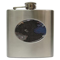 World Map Hip Flask (6 Oz) by Ket1n9