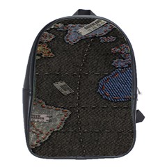 World Map School Bag (large) by Ket1n9