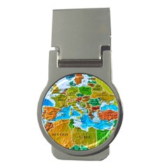 World Map Money Clips (round)  by Ket1n9