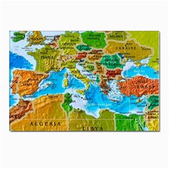 World Map Postcards 5  X 7  (pkg Of 10) by Ket1n9