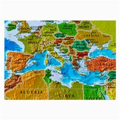 World Map Large Glasses Cloth