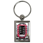 Car Engine Key Chain (Rectangle) Front