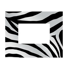 White Tiger Skin White Tabletop Photo Frame 4 x6 