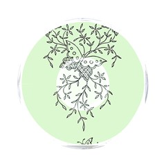 Illustration Of Butterflies And Flowers Ornament On Green Background On-the-go Memory Card Reader by Ket1n9