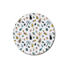 Insect Animal Pattern Rubber Coaster (round) by Ket1n9