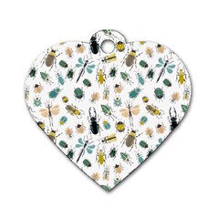 Insect Animal Pattern Dog Tag Heart (one Side) by Ket1n9
