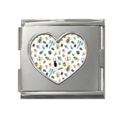 Insect Animal Pattern Mega Link Heart Italian Charm (18mm)