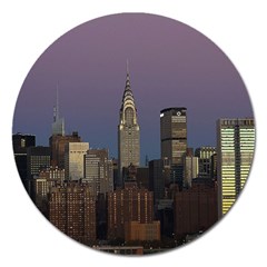 Skyline-city-manhattan-new-york Magnet 5  (round) by Ket1n9