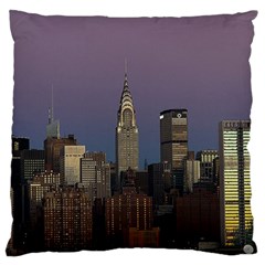 Skyline-city-manhattan-new-york Standard Premium Plush Fleece Cushion Case (two Sides) by Ket1n9