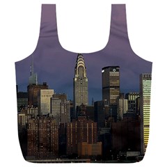 Skyline-city-manhattan-new-york Full Print Recycle Bag (xxl) by Ket1n9