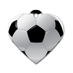 Soccer Ball Dog Tag Heart (two Sides) by Ket1n9