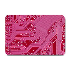 Pink Circuit Pattern Small Doormat by Ket1n9