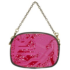 Pink Circuit Pattern Chain Purse (one Side) by Ket1n9