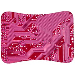 Pink Circuit Pattern Velour Seat Head Rest Cushion by Ket1n9