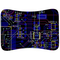 Technology Circuit Board Layout Velour Seat Head Rest Cushion by Ket1n9