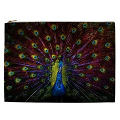 Beautiful Peacock Feather Cosmetic Bag (xxl) by Ket1n9