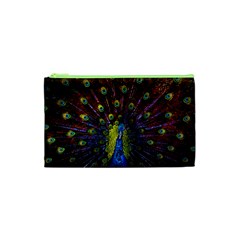 Beautiful Peacock Feather Cosmetic Bag (xs) by Ket1n9