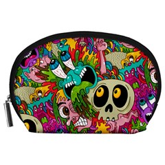 Crazy Illustrations & Funky Monster Pattern Accessory Pouch (large) by Ket1n9