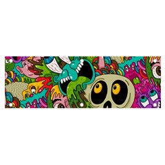 Crazy Illustrations & Funky Monster Pattern Banner And Sign 6  X 2  by Ket1n9