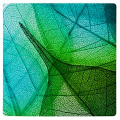 Sunlight Filtering Through Transparent Leaves Green Blue Uv Print Square Tile Coaster  by Ket1n9