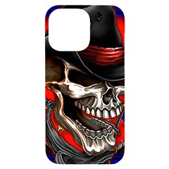 Confederate Flag Usa America United States Csa Civil War Rebel Dixie Military Poster Skull Iphone 14 Pro Max Black Uv Print Case by Ket1n9