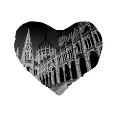 Architecture-parliament-landmark Standard 16  Premium Heart Shape Cushions by Ket1n9