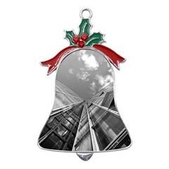 Architecture-skyscraper Metal Holly Leaf Bell Ornament by Ket1n9