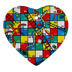 Snakes And Ladders Ornament (heart)