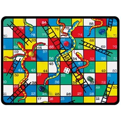 Snakes And Ladders Fleece Blanket (large) by Ket1n9