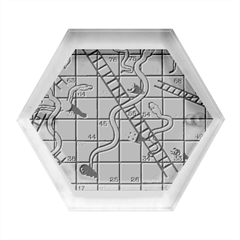 Snakes And Ladders Hexagon Wood Jewelry Box by Ket1n9