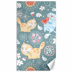 Cute Cat Background Pattern Canvas 40  X 72 