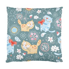Cute Cat Background Pattern Standard Cushion Case (two Sides) by Ket1n9