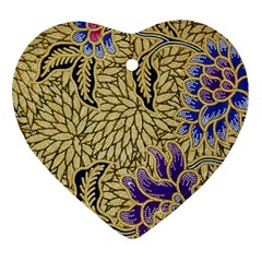 Traditional Art Batik Pattern Ornament (heart)