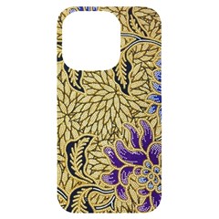 Traditional Art Batik Pattern Iphone 14 Pro Black Uv Print Case by Ket1n9