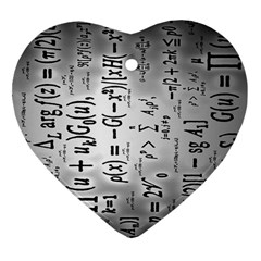 Science Formulas Ornament (heart)