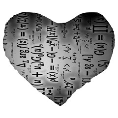 Science Formulas Large 19  Premium Heart Shape Cushions by Ket1n9