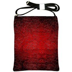 Red-grunge-texture-black-gradient Shoulder Sling Bag by Ket1n9
